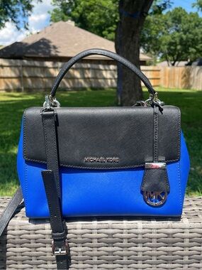 MICHAEL by Michael Kors Ava Small Colorblock Saffiano Leather Satchel Bag